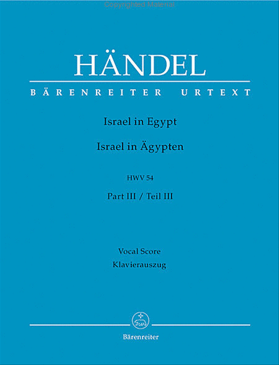 Israel in Egypt - Israel in agypten HWV 54 4-Part scores gallery preview page 6