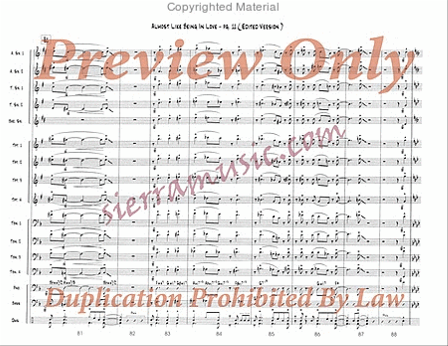 Almost Like Being in Love (Edited) Big Band scores gallery preview page 12