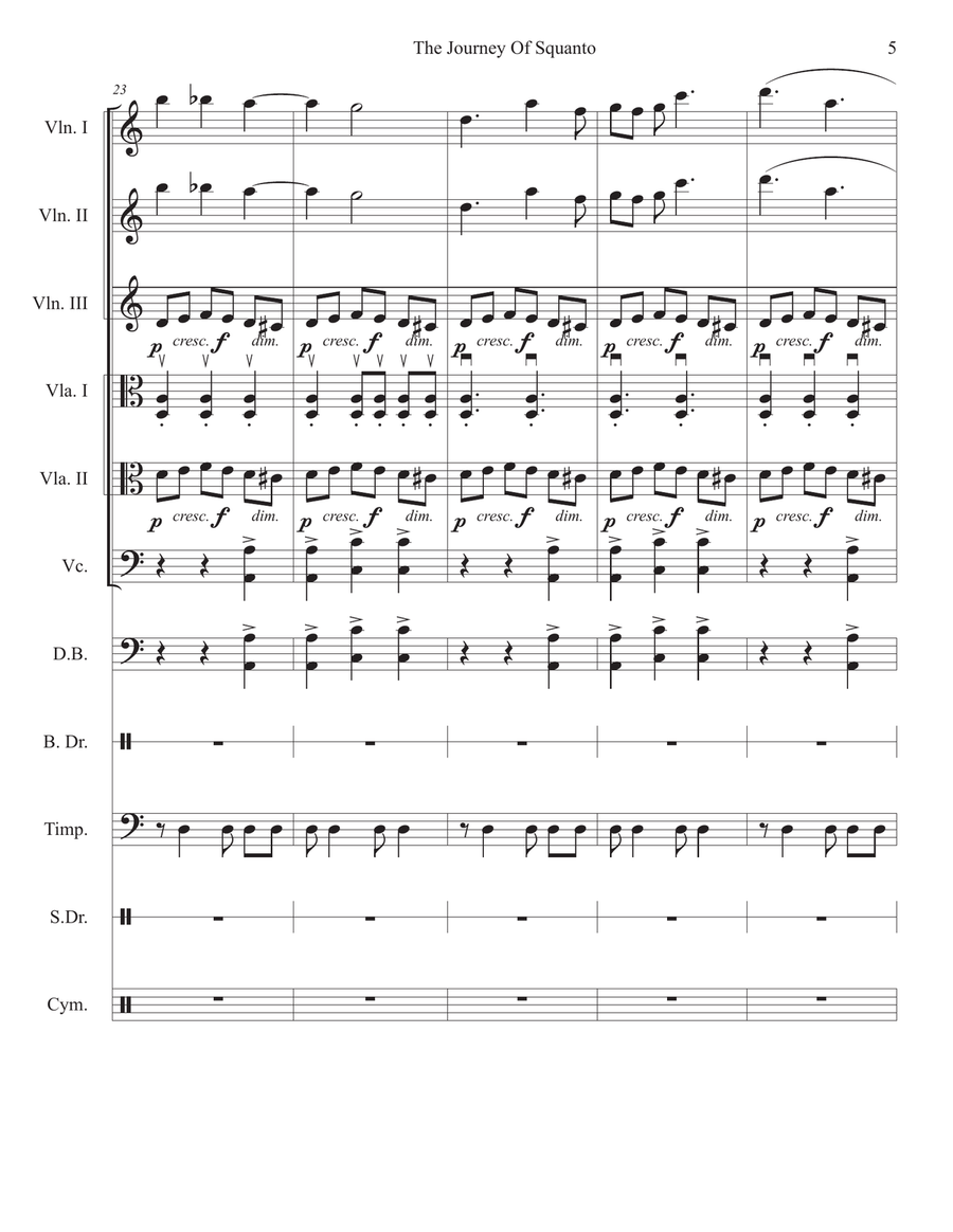 The Journey of Squanto - Score Only String Orchestra scores gallery preview page 5