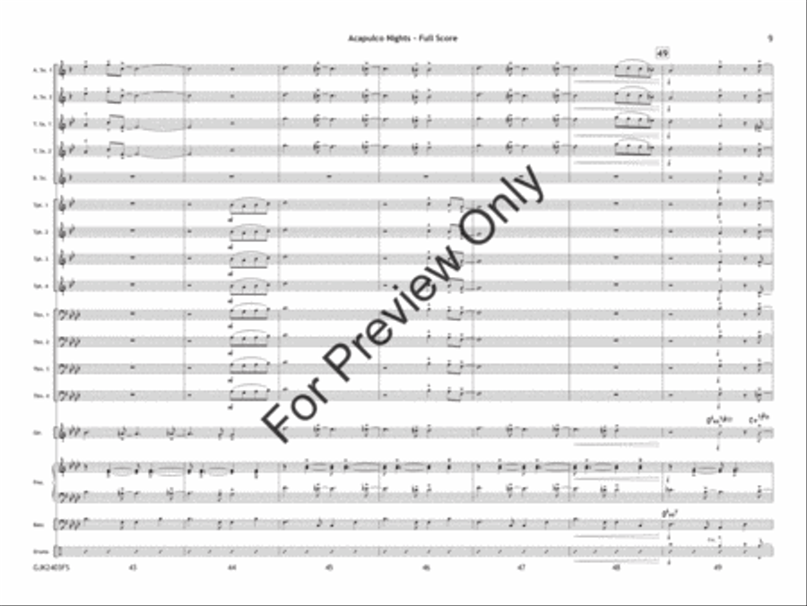 Acapulco Nights Acapulco Nights Jazz Ensemble scores gallery preview page 10