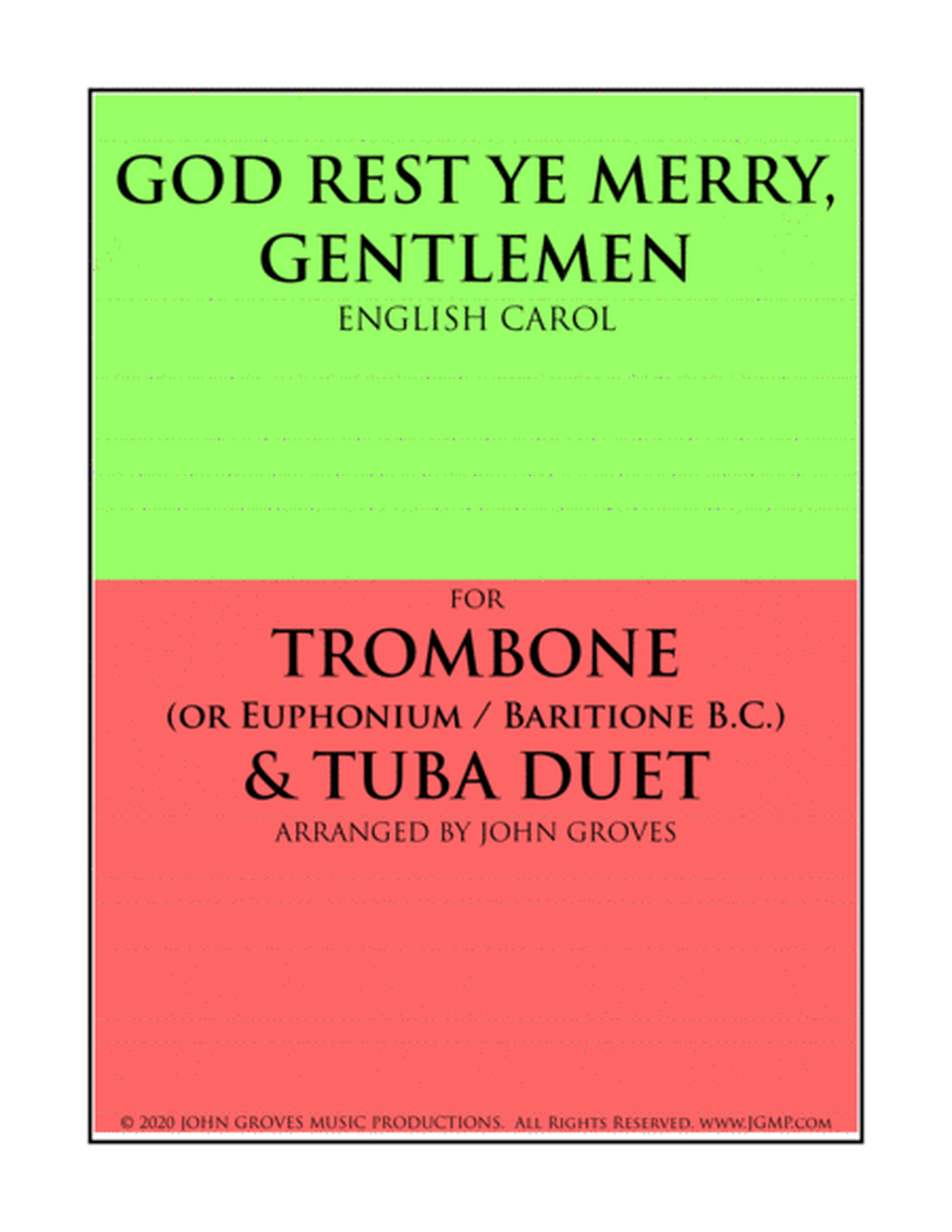 God Rest Ye Merry, Gentlemen - Trombone & Tuba Duet image number null