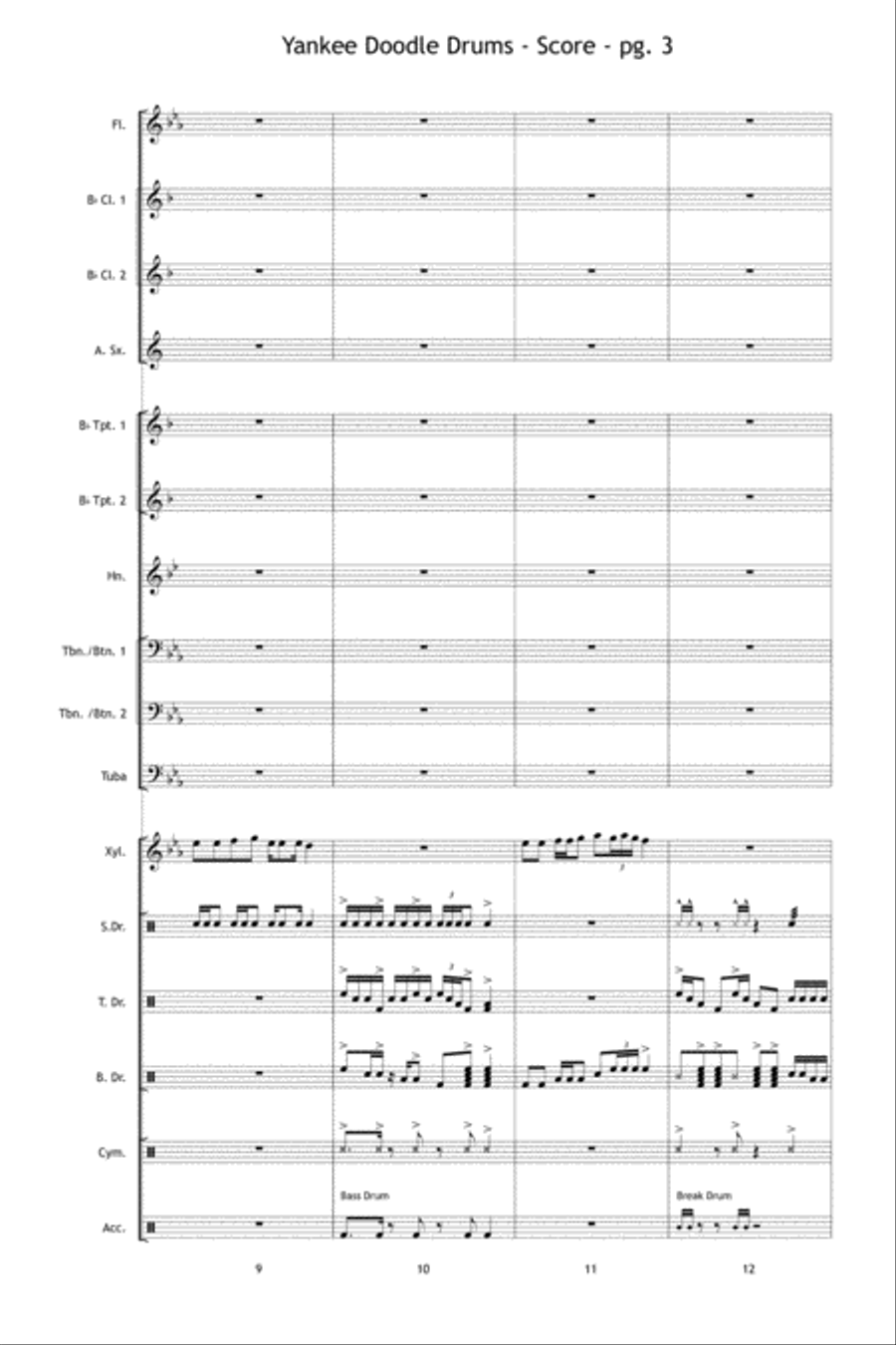 Yankee Doodle Drums Yankee Doodle Drums Marching Band scores gallery preview page 4