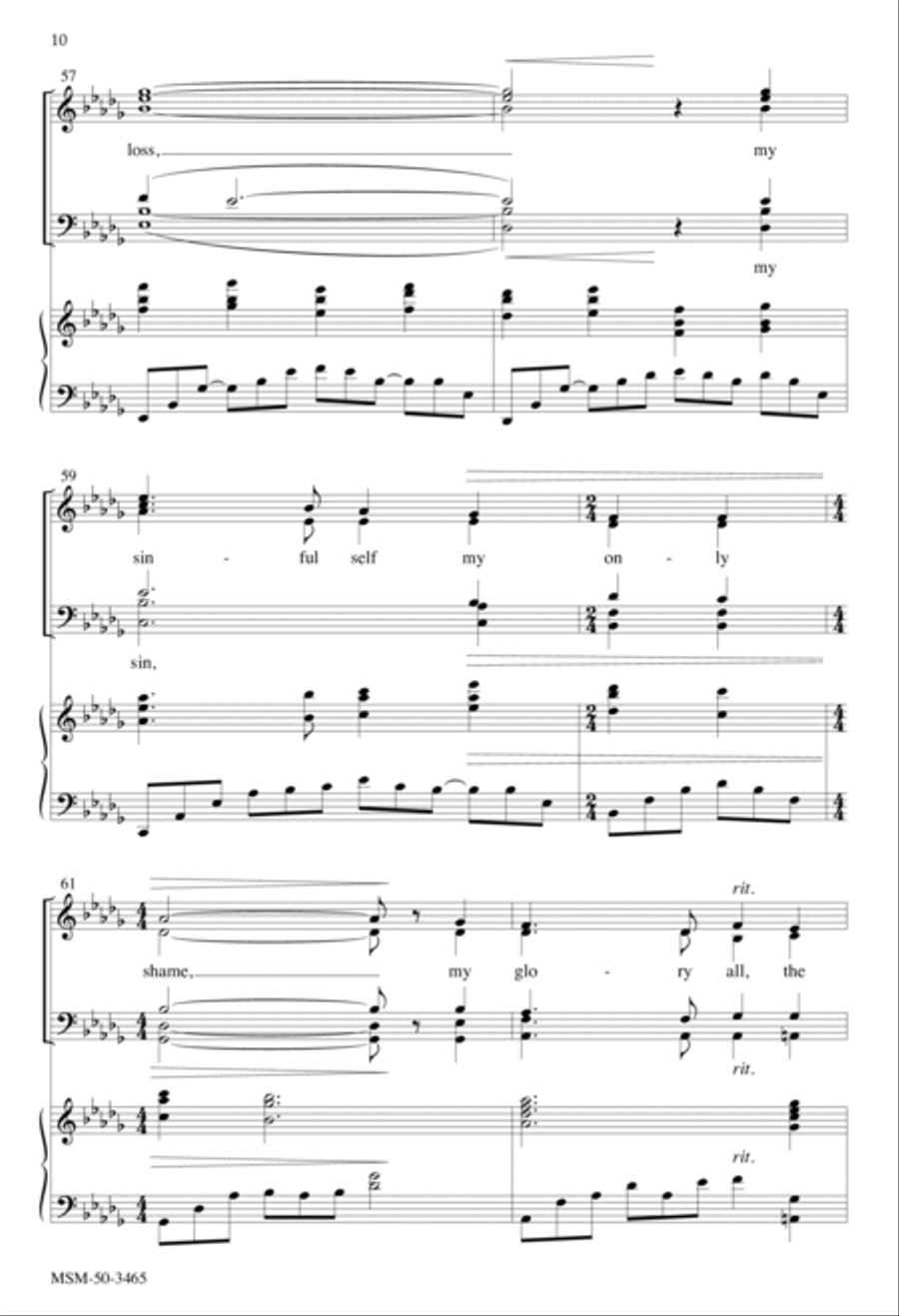Beneath the Cross of Jesus 4-Part scores gallery preview page 10