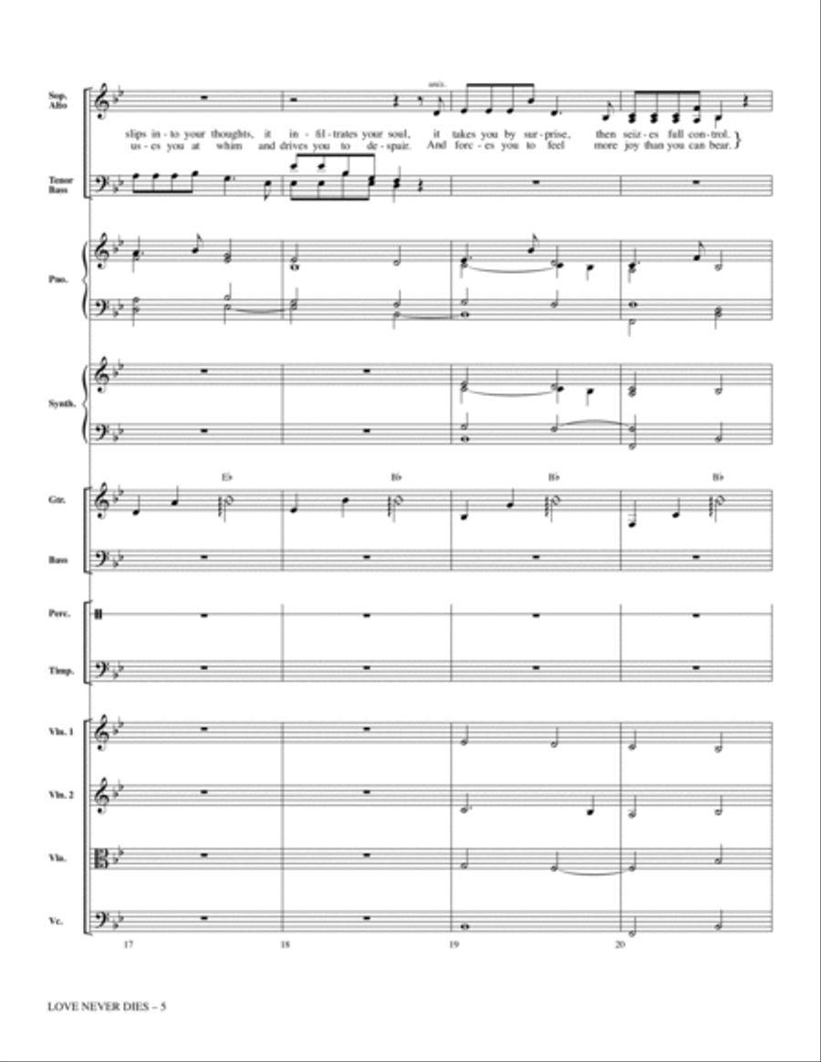 Love Never Dies - Full Score Choir scores gallery preview page 5
