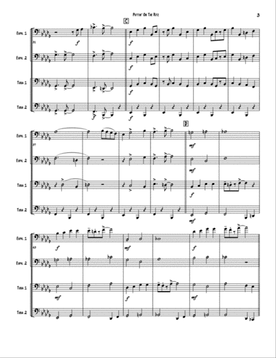 Puttin' On The Ritz Brass Ensemble scores gallery preview page 3