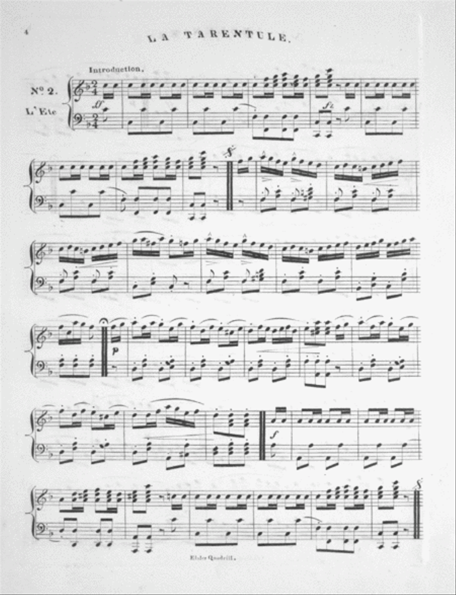Melle. Fanny Elssler's Quadrilles Piano Solo scores gallery preview page 3