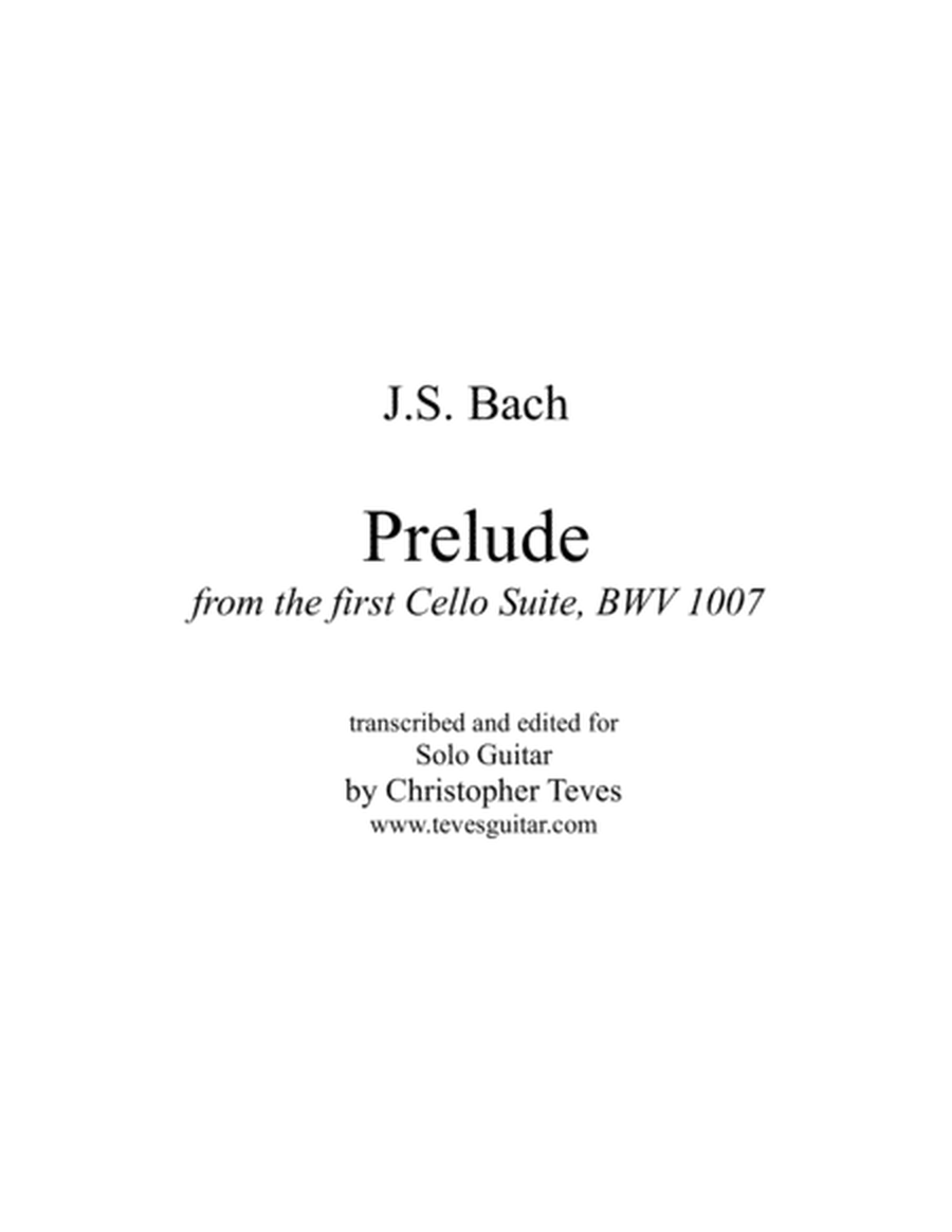 Prelude, from the first Cello Suite, BWV 1007, solo guitar image number null