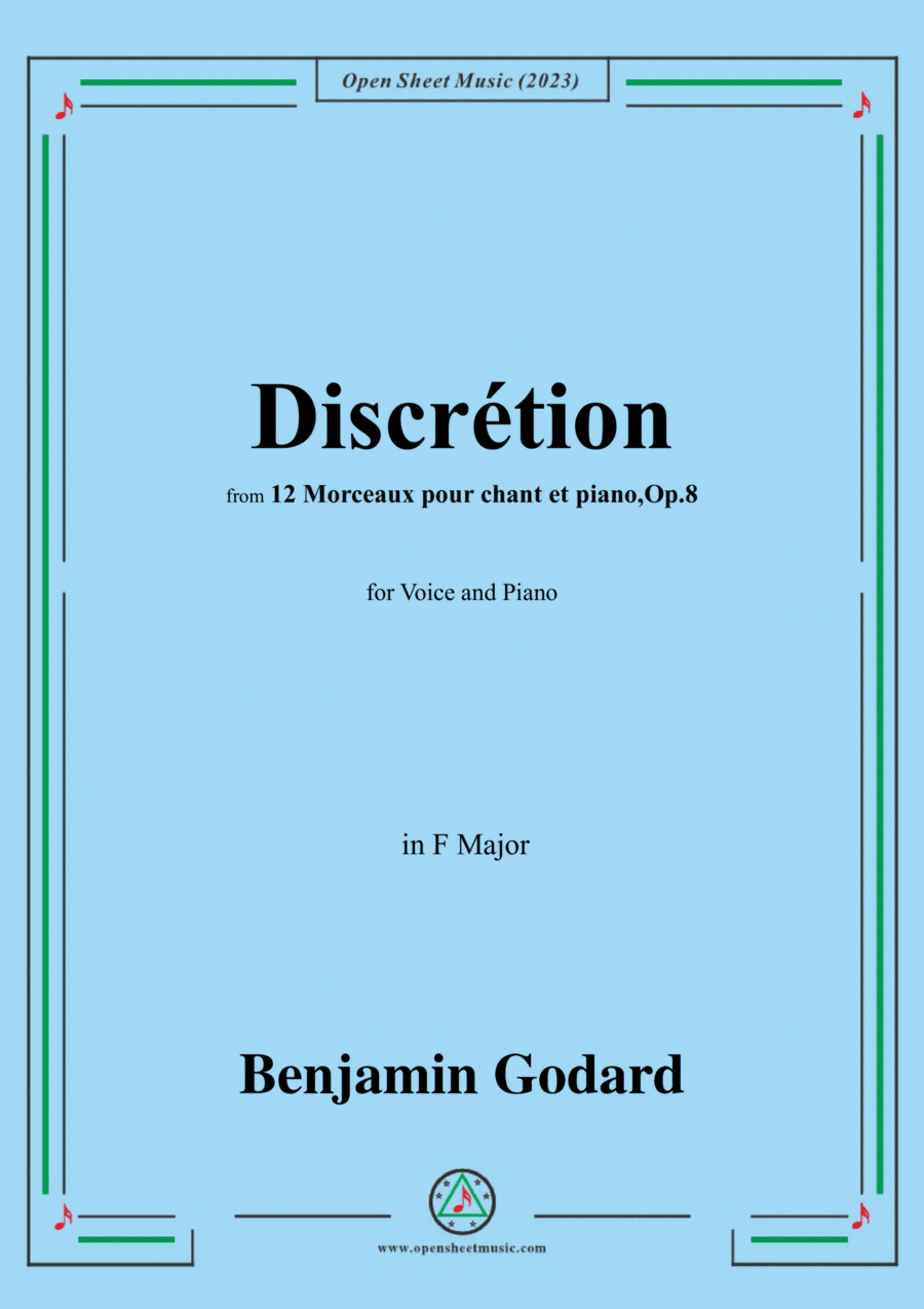 B. Godard-Discrétion,in F Major,Op.8 No.4 Voice scores gallery preview page 1