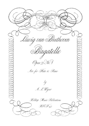 Book cover for Bagatelle OP. 33 No. 1 arr. flute and piano