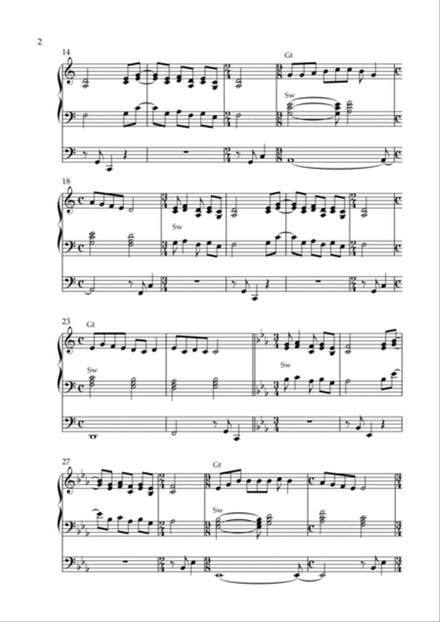 Meditation on Adoro te devote, Op. 221 (Organ Solo) by Vidas Pinkevicius Organ Solo scores gallery preview page 2