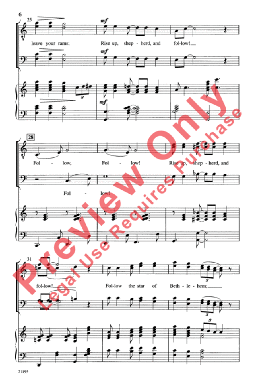 Rise Up, Shepherd, and Follow! Men's Choir scores gallery preview page 5