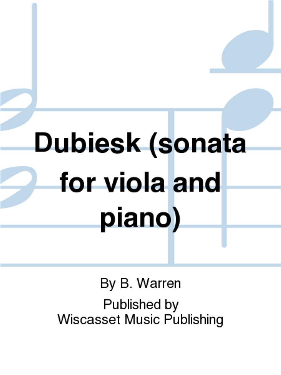Dubiesk (sonata for viola and piano) Piano Accompaniment scores gallery preview page 1