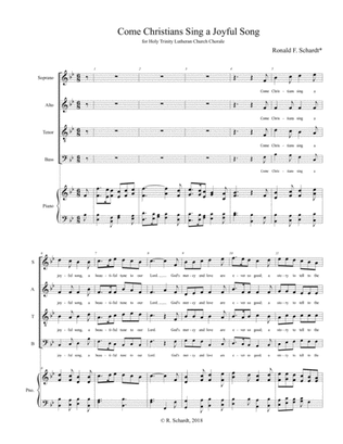 Joyful Song is a religious choral arrangement for SATB.