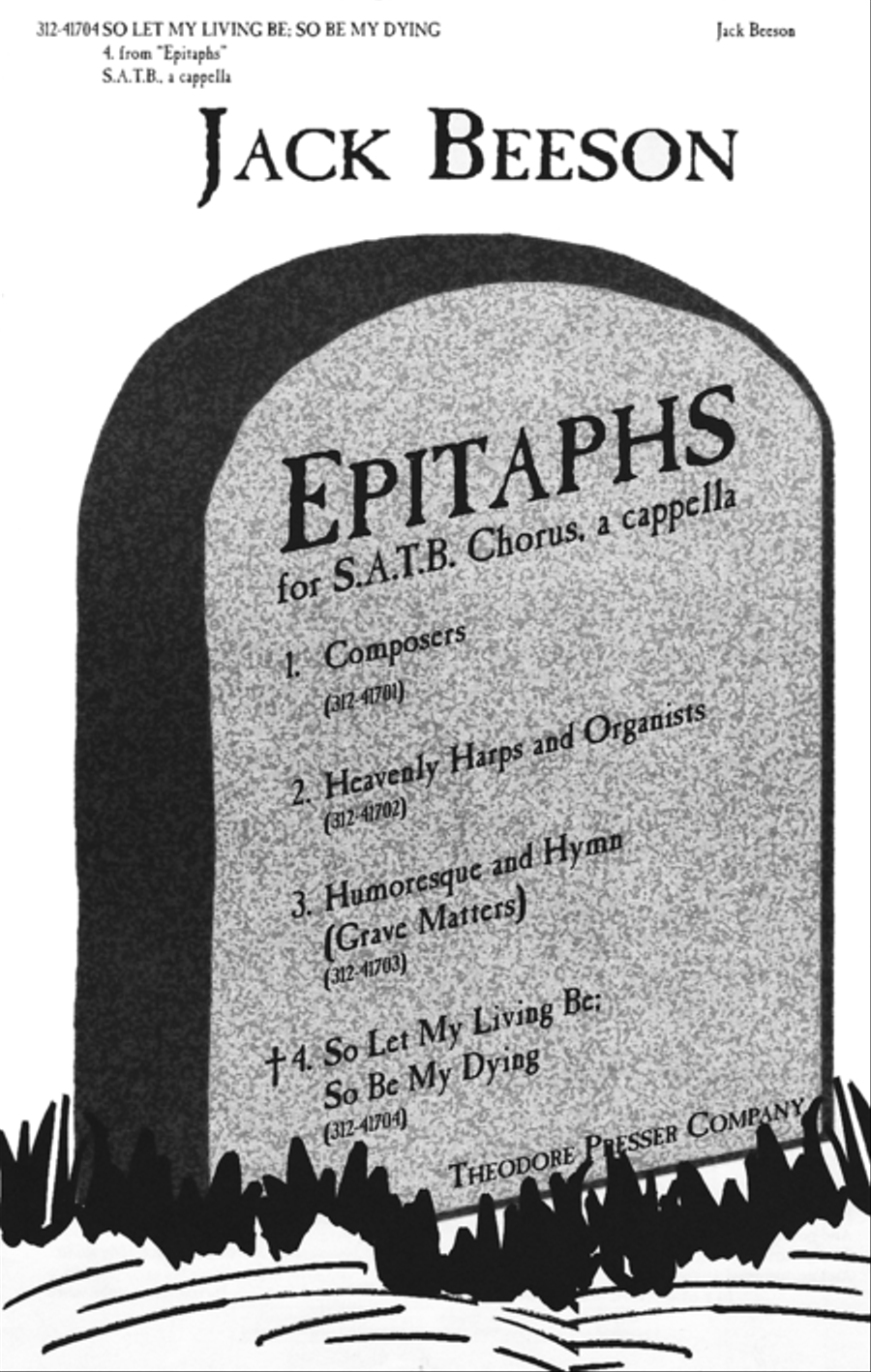 Epitaphs Epitaphs 4-Part scores gallery preview page 1