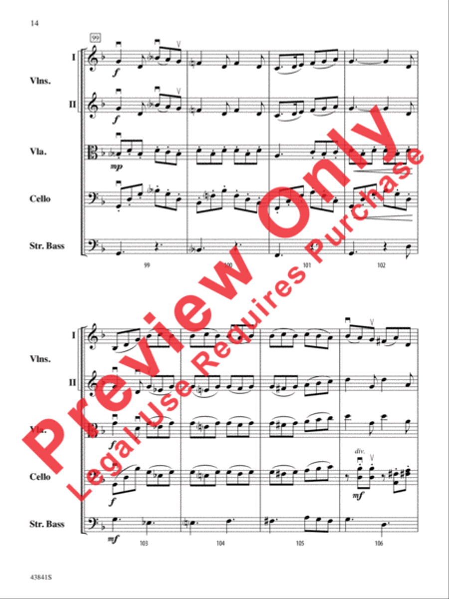 Scherzo for String Orchestra String Orchestra scores gallery preview page 15