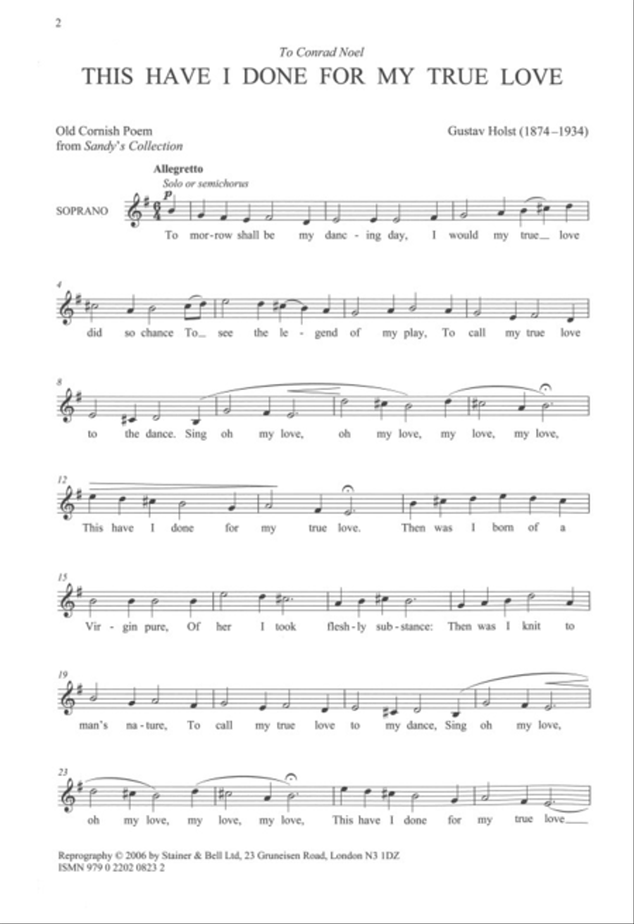 This have I done for my true love 4-Part scores gallery preview page 2