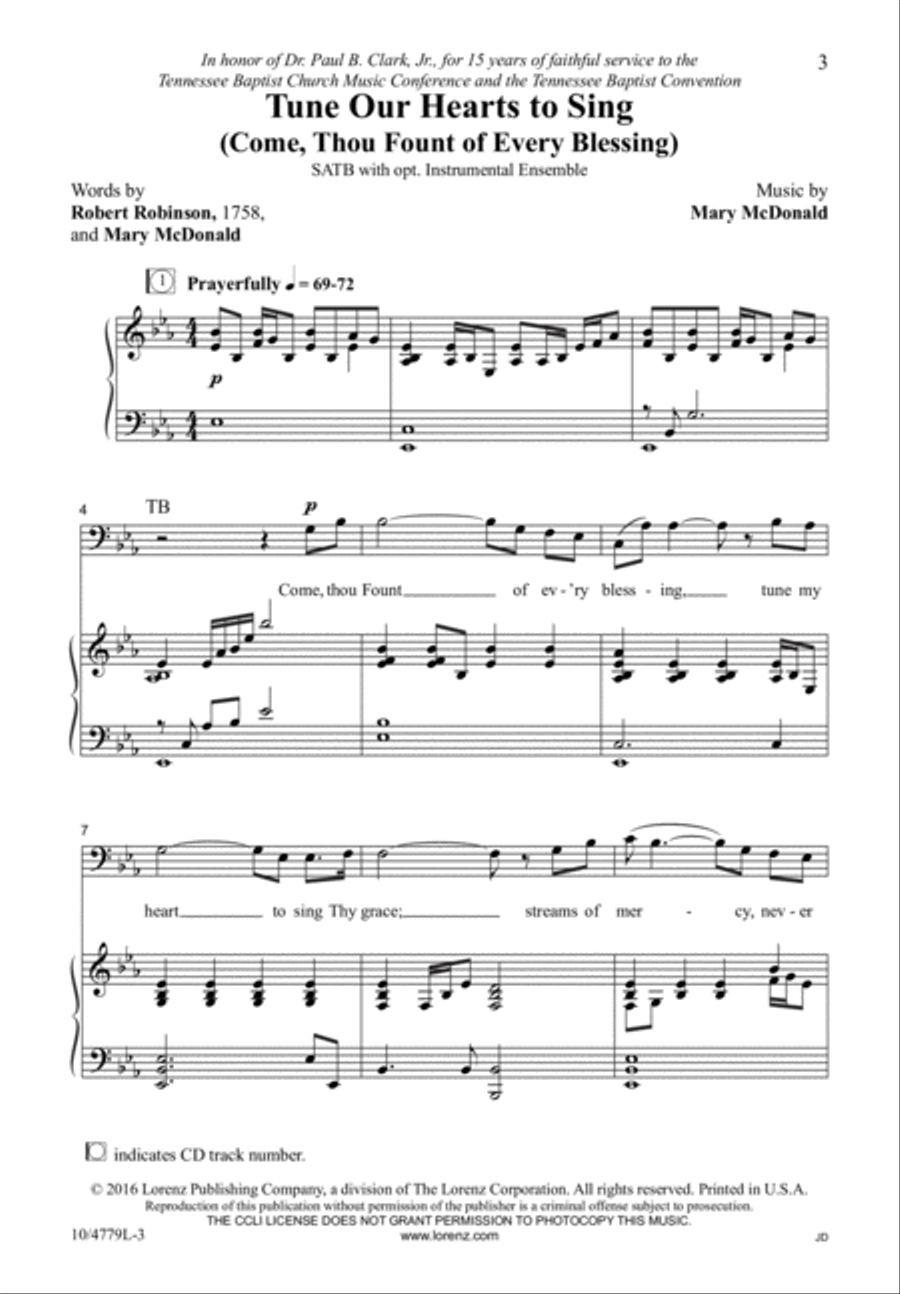 Tune Our Hearts to Sing Tune Our Hearts to Sing 4-Part scores gallery preview page 2