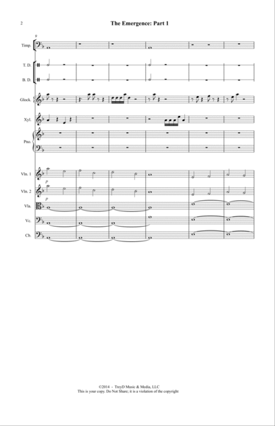The Emergence, Part 1 The Emergence, Part 1 Chamber Orchestra scores gallery preview page 2