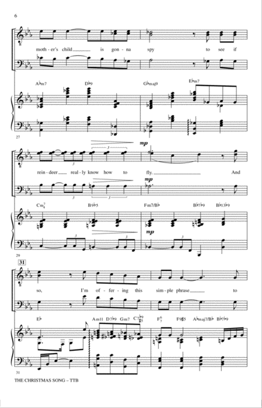 The Christmas Song (Chestnuts Roasting On An Open Fire) TTB scores gallery preview page 5