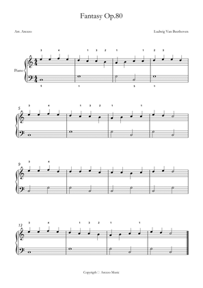 beethoven choral fantasy op._80 easy piano sheet music