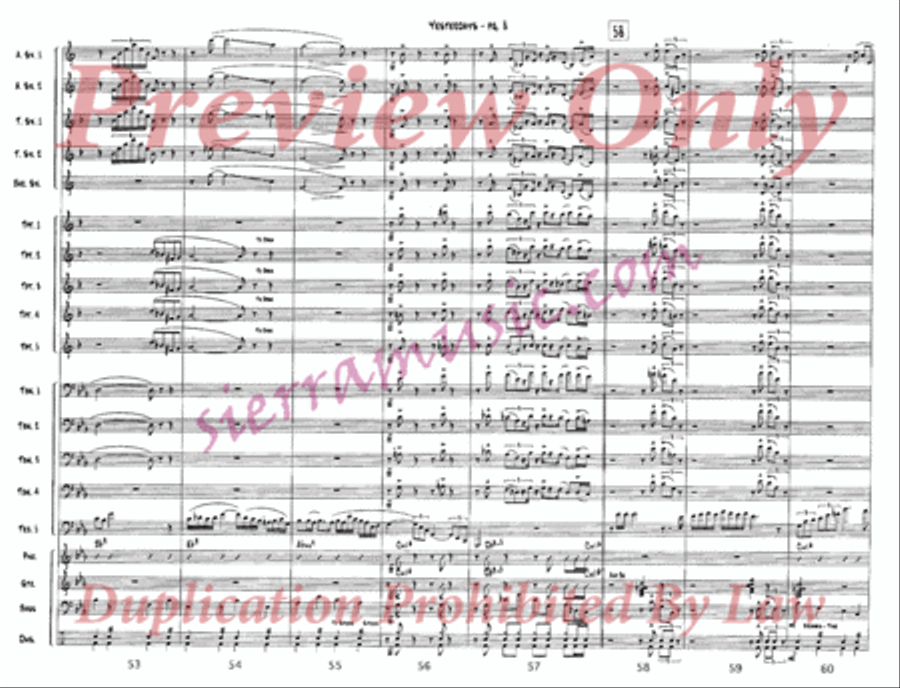 Yesterdays Yesterdays Jazz Ensemble scores gallery preview page 9