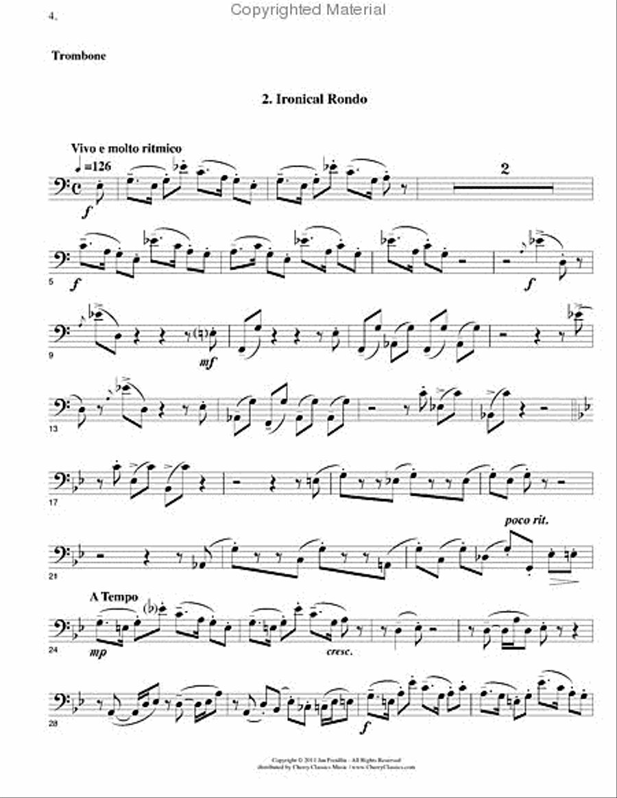 Two Pieces for Trombone & Piano Piano Accompaniment scores gallery preview page 3