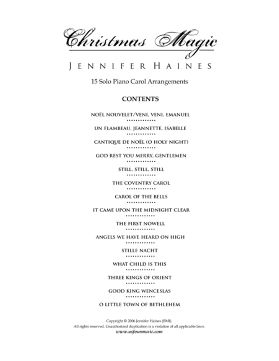 Christmas Magic Collection Piano Solo scores gallery preview page 1