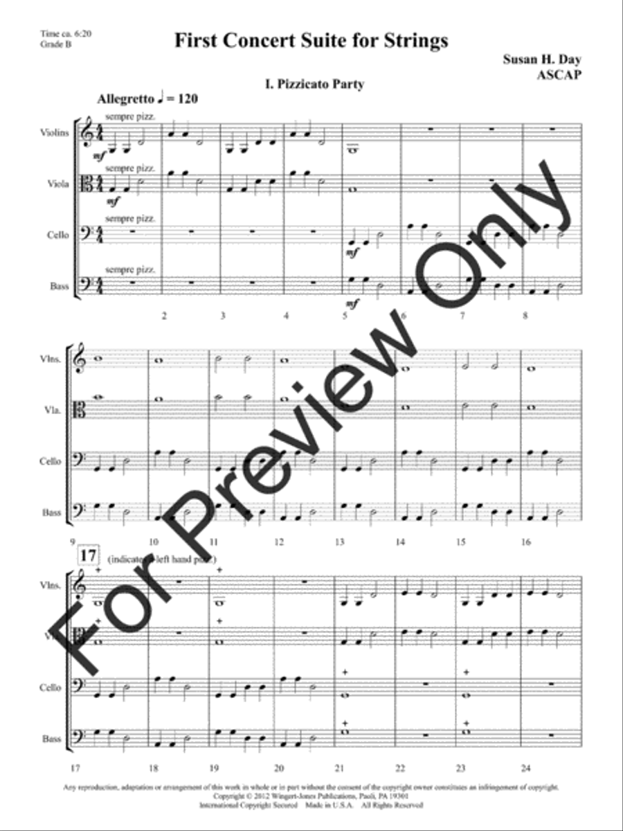 First Concert Suite for Strings String Orchestra scores gallery preview page 4