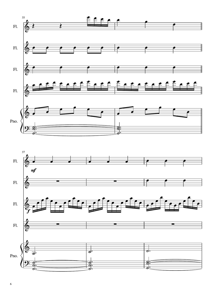 Cornfield Chase from the Paramount Pictures film INTERSTELLAR Woodwind Quartet scores gallery preview page 6