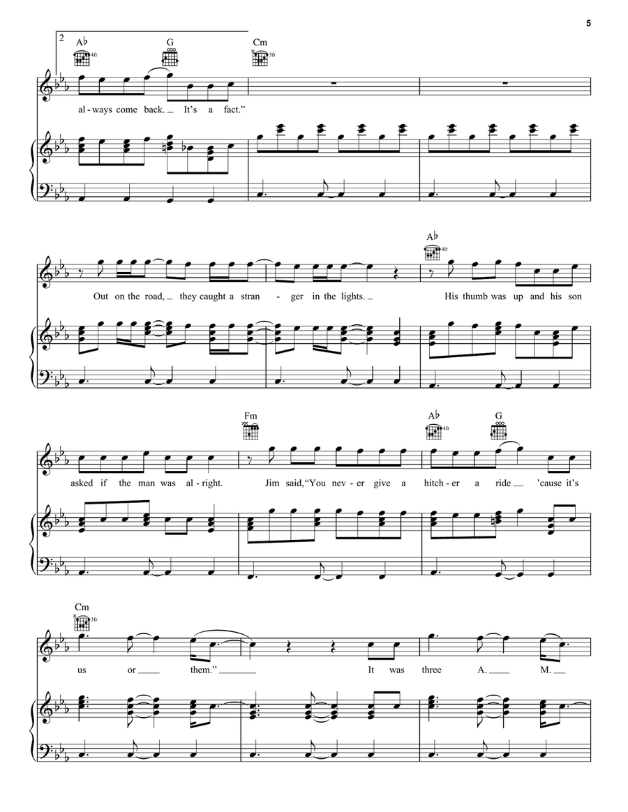 Jimmy Sparks Piano, Vocal, Guitar scores gallery preview page 5