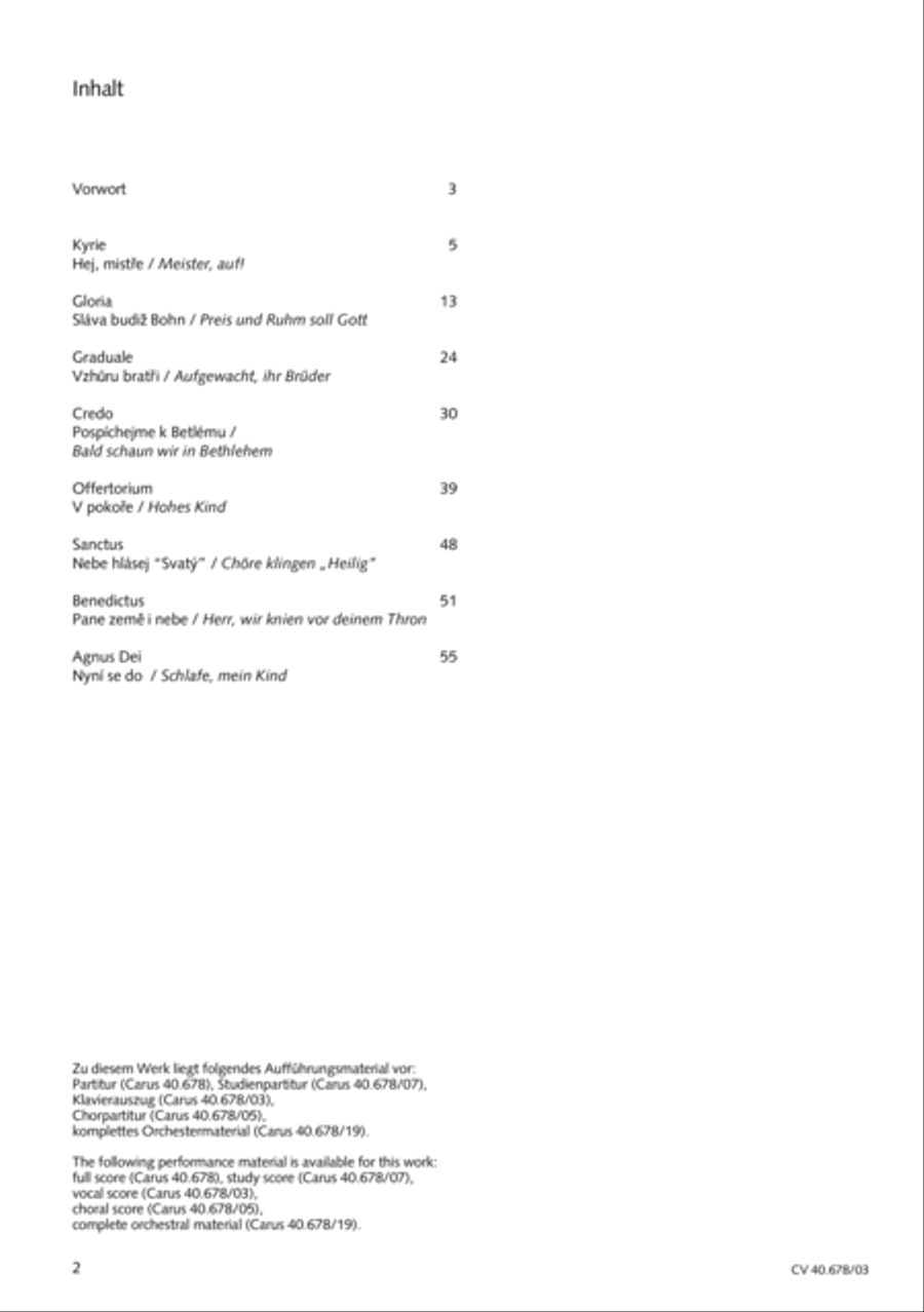 Missa pastoralis bohemica 4-Part scores gallery preview page 3