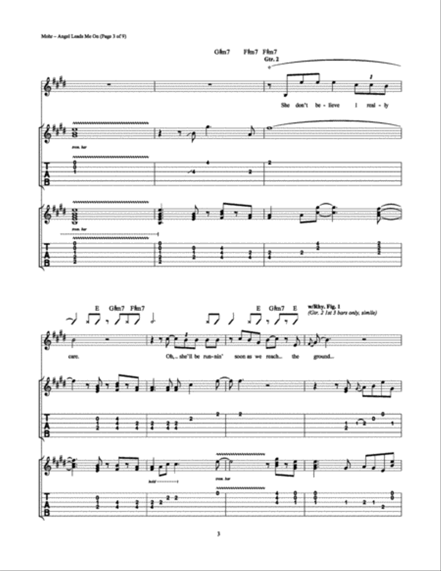 Angel Leads Me On Electric Guitar scores gallery preview page 3
