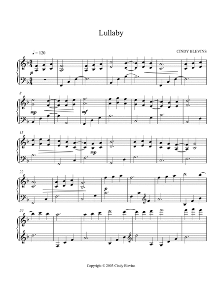 Lullaby, original solo for Lever or Pedal Harp image number null