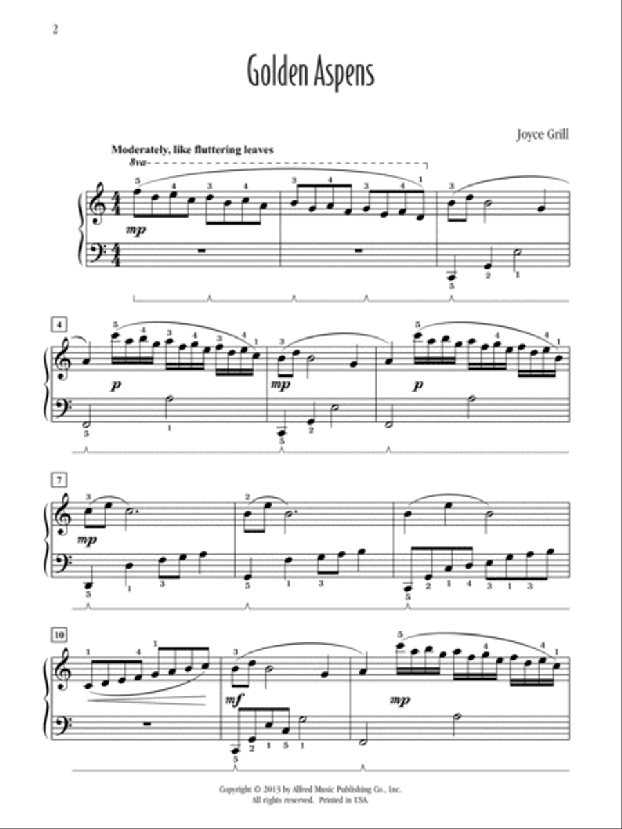 Golden Aspens Piano Solo scores gallery preview page 3