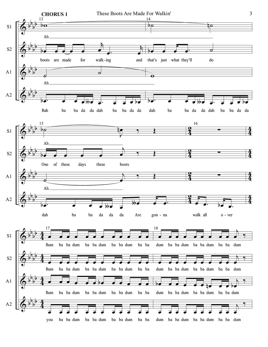 These Boots Are Made For Walkin' SSAA scores gallery preview page 3