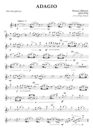 Albinoni's Adagio for Alto Saxophone and Piano