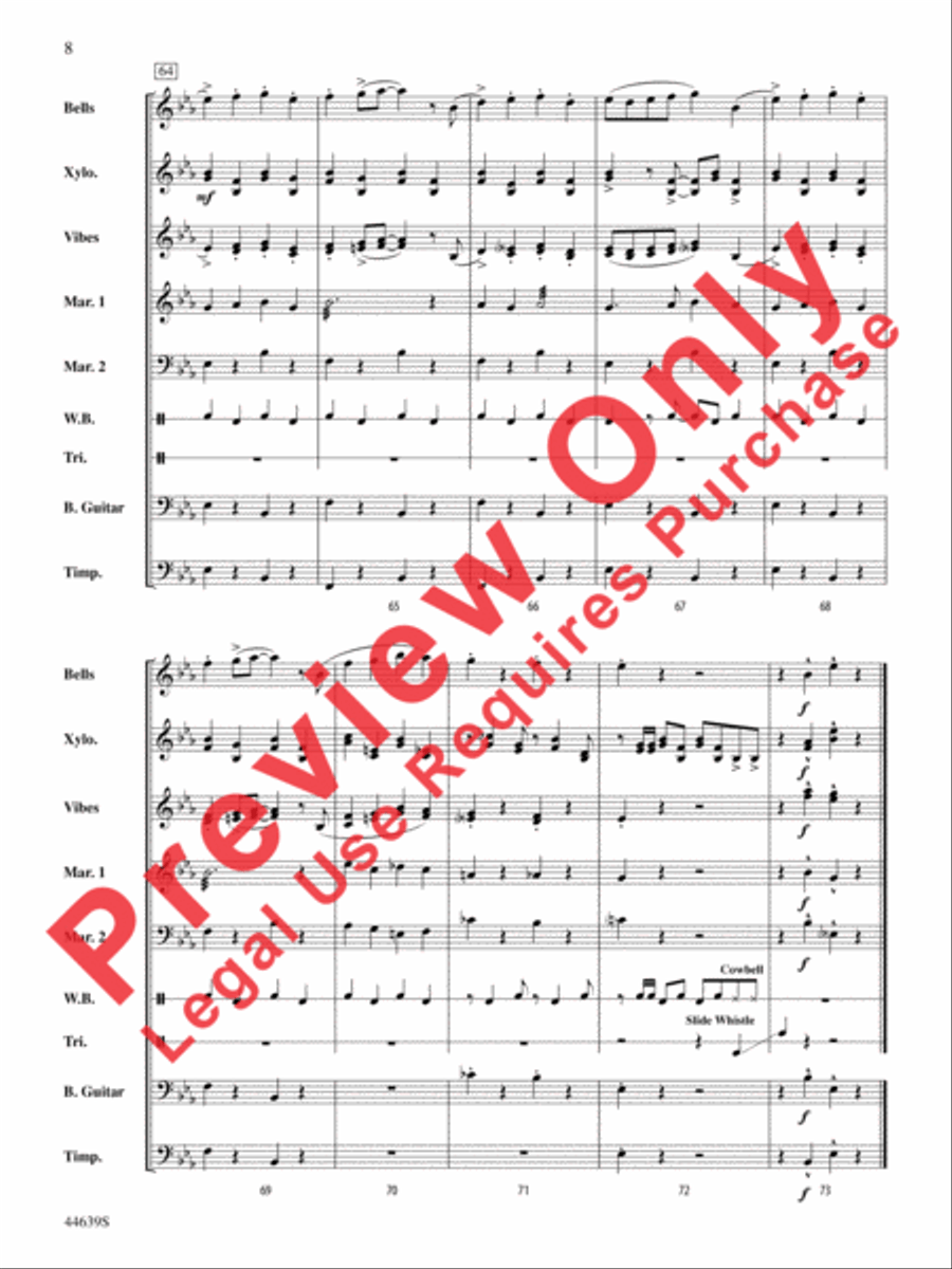 The Syncopated Clock Percussion Ensemble scores gallery preview page 9