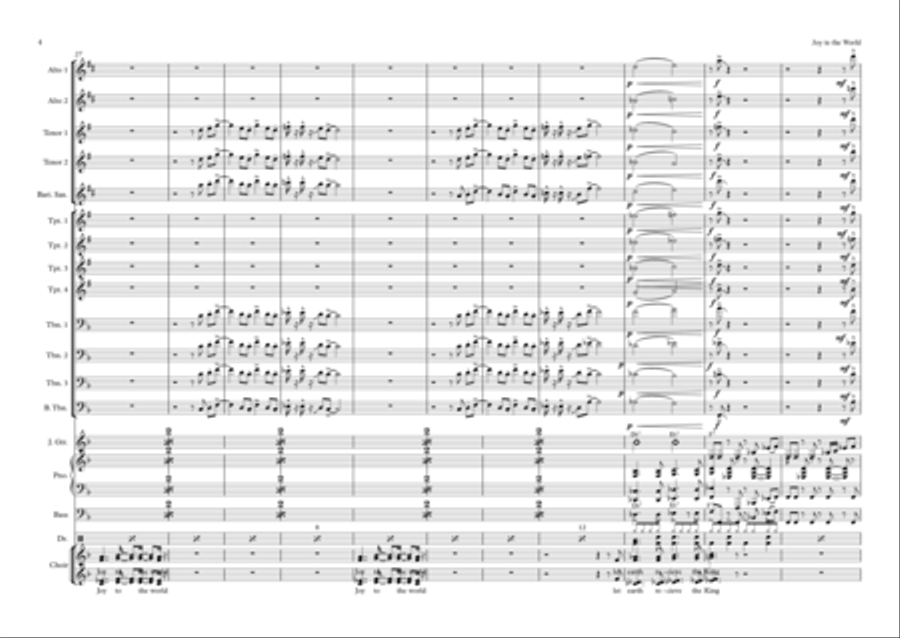 Joy to the World -Big Band Jazz Ensemble scores gallery preview page 4