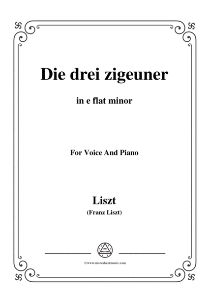 Liszt-Die drei zigeuner in e flat minor,for Voice and Piano image number null