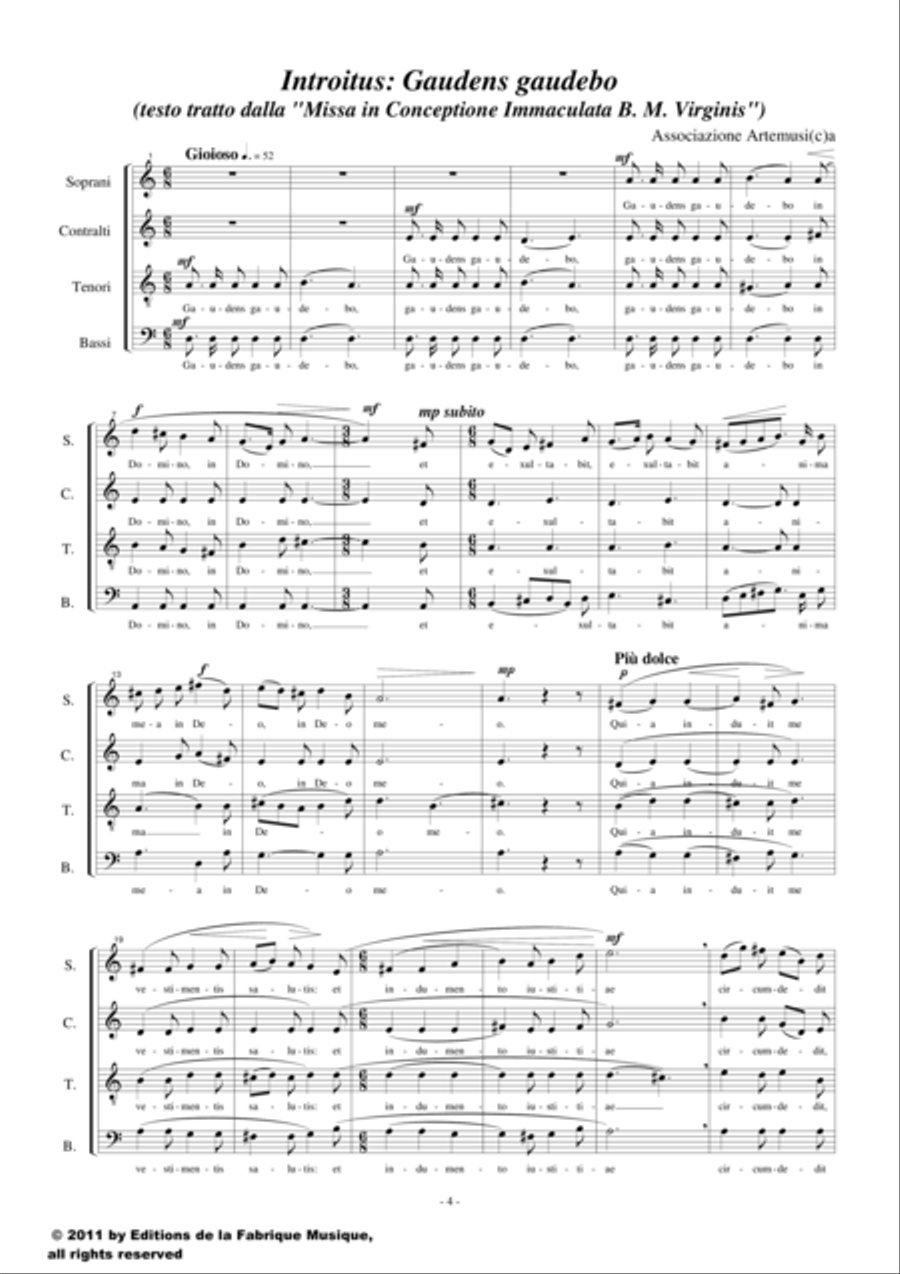 Messa Virgo Lauretana 4-Part scores gallery preview page 6