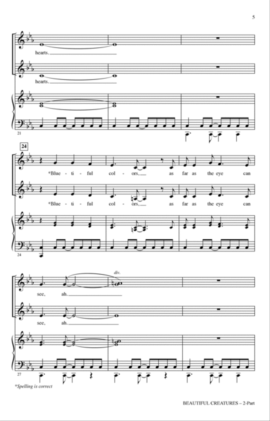 Beautiful Creatures (from Rio 2) (arr. Roger Emerson) 2-Part scores gallery preview page 3