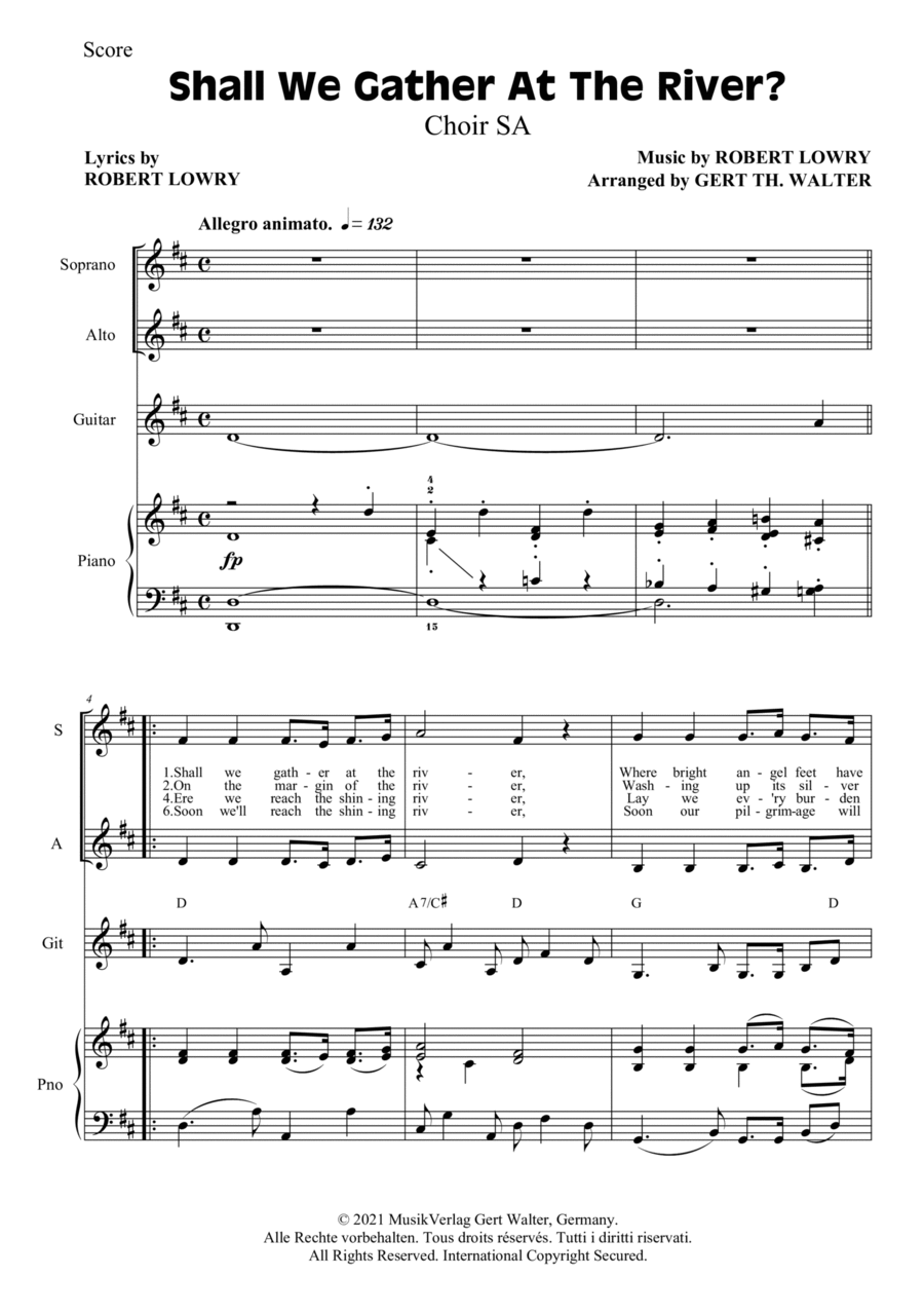 Shall We Gather At The River SA scores gallery preview page 1