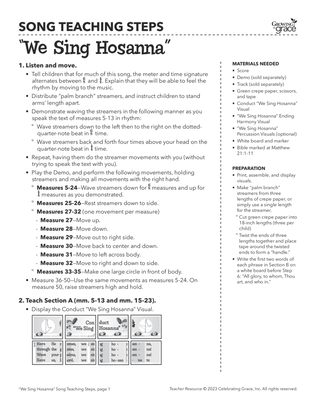 Book cover for We Sing Hosanna Teacher Resource (Digital)