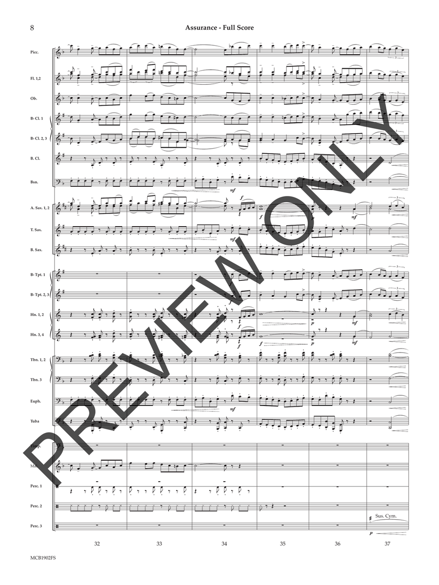 Assurance (Score) Concert Band scores gallery preview page 9