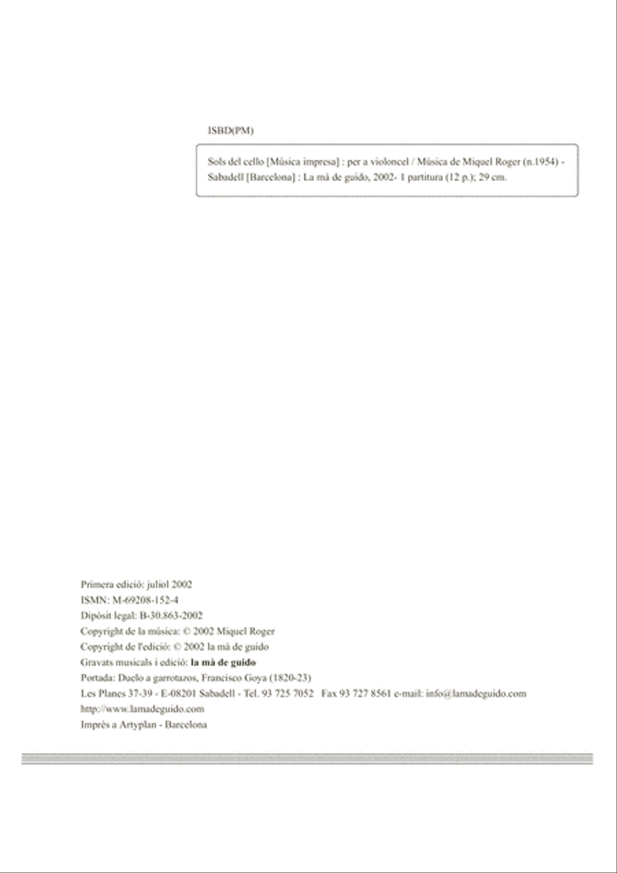 Sols del cello Sols del cello Cello Solo scores gallery preview page 4