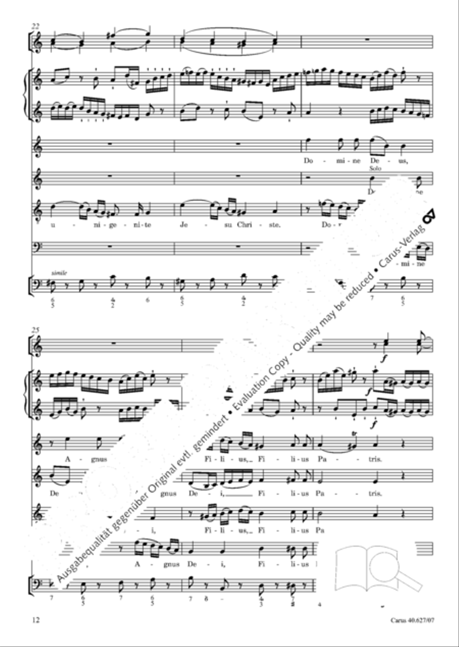 Mass in C Major 4-Part scores gallery preview page 21