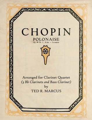 Book cover for Military Polonaise, Op. 40 No. 1 for Clarinet Quartet