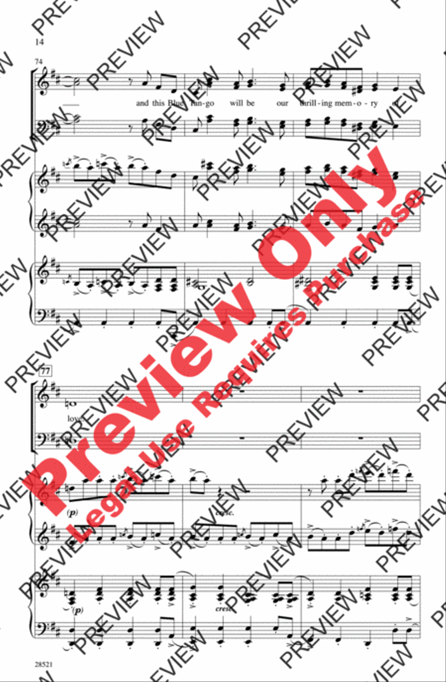 Blue Tango Blue Tango 4-Part scores gallery preview page 14