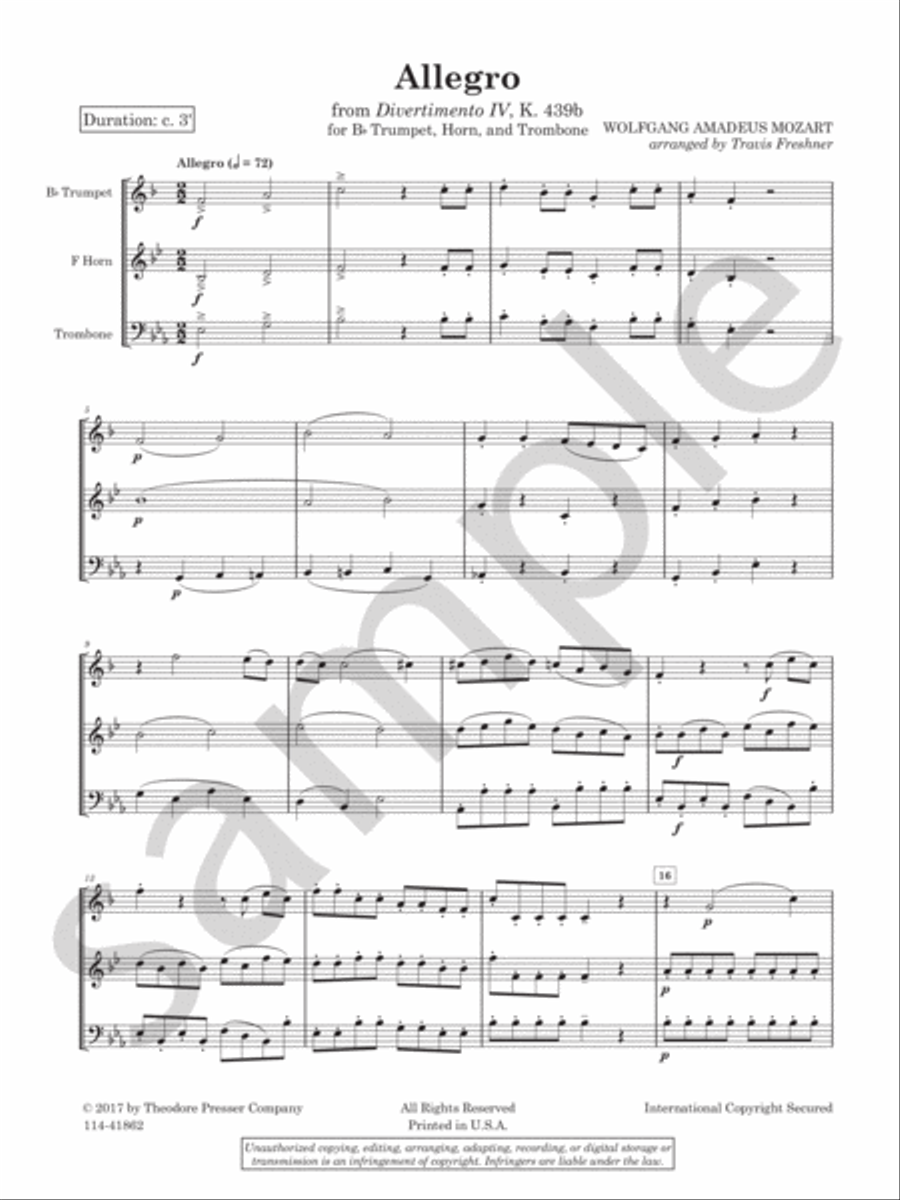 Allegro Chamber Music scores gallery preview page 3