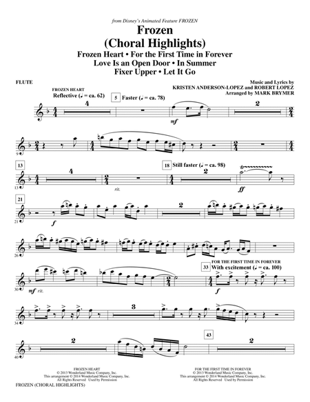Frozen (Choral Highlights) (arr. Mark Brymer) - Flute